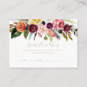 Gold Boho Floral Devine Combien De Carte De Jeu (Devant)