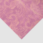 Gold Boho Peacocks op de roze ontkoppeling Tissuepapier (Detail)