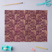 Gold Boho Peacocks op Paarse ontkoppeling Tissuepapier (Craft)