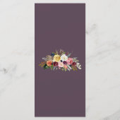Gold Boho Tropical Floral Dinner Menu (Achterkant)
