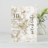  Gold Bokeh 30e verjaardagsfeestje Kaart (Staand voorkant)