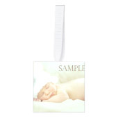 Gold Bokeh Blessings Fotosjabloon Ornament (Voorkant)