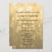 Gold Bokeh | FAIRE-PART DE MARIAGE (Devant / Derrière)