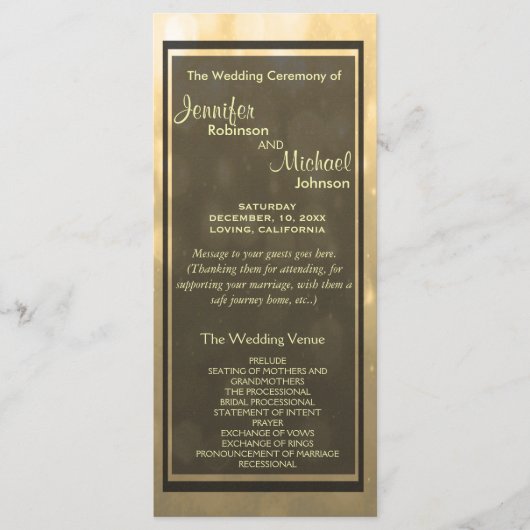 Gold Bokeh Lights gastprogramma Programma (Voorkant)