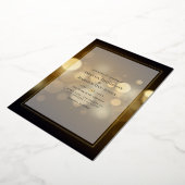 Gold Bokeh Mariage Foil Invitation (Rotation)