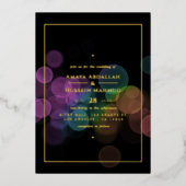 Gold Bokeh Mariage Foil Invitation (Recto)