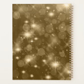 Gold Bokeh Modern Monogram Sparkor (Dos)