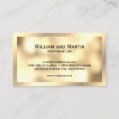 Gold Bokeh Monogram | QR-CODE-Visitekaartje Visitekaartje (Achterkant)