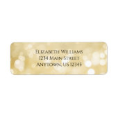 Gold Bokeh retouradres Etiket (Voorkant)