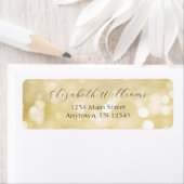 Gold Bokeh retouradres Etiket (Insitu)