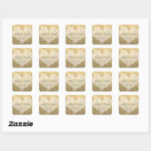 Gold Bokeh | Sticker Monogram Mariage (Feuille)