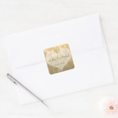 Gold Bokeh | Sticker Monogram Mariage (Enveloppe)
