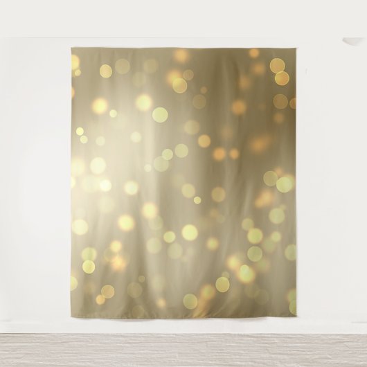 Gold Bokeh Tapestry Wandkleed (Voorkant)