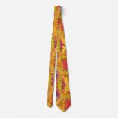 Gold Bold Geometric Patterned Tie Stropdas (Achterkant)