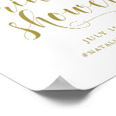 Gold Bold Script Vrijgezellenfeest Welkomstteken Poster (Hoek)