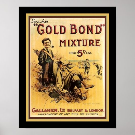  "Gold Bond Pipe Tobacco AD Poster (Voorkant)