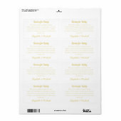 Gold Books for Baby Request Shower nodigt toevoegi Etiket (Full Sheet)