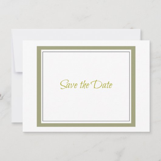 Gold Border bewaart de datum Save The Date (Voorkant)