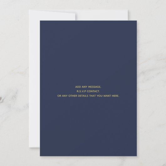Gold border blue, met uitzondering van datumuitnod kaart (Achterkant)