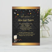 Gold Border Corporate Fêtes Invitations (Debout devant)