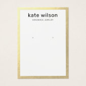 Gold Border Earning Display Card Visitekaartje (Voorkant)