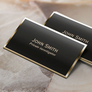 Gold Border Investigator Visitekaartje