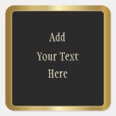 Gold Border met Black Center Business Label (Voorkant)