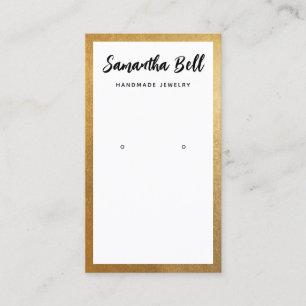Gold Border Script White die juwelen verdient Visitekaartje