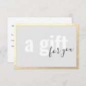 Gold Border Spa Cadeaubon Kaart (Voorkant / Achterkant)