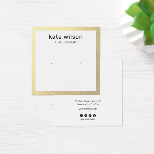 Gold Border Stud die Display Kaart verdient (Bureau)