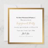 Gold-border-verlofpartij Kaart (Achterkant)