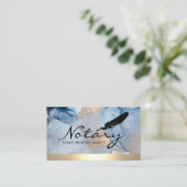 Gold Border & Waterverf van de agent die de Notion Visitekaartje (Staand voorkant)