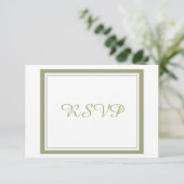 Gold Border Wedding RSVP (Staand voorkant)