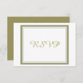 Gold Border Wedding RSVP (Voorkant / Achterkant)