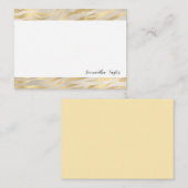 Gold Borders Script Personalized Flat Note Cards Notitiekaartje (Voorkant / Achterkant)
