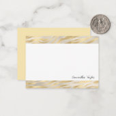 Gold Borders Script Personalized Flat Note Cards Notitiekaartje (Voorkant / Achterkant in situ)