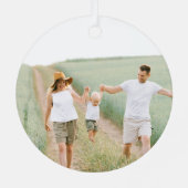 Gold Botanical Custom-reeks - Kerstmis met kalligr Metalen Ornament (Achterkant)