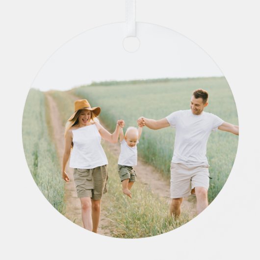 Gold Botanical Custom-reeks - Kerstmis met kalligr Metalen Ornament (Achterkant)