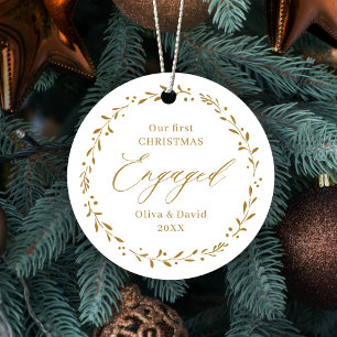 Gold Botanical, onze eerste kerst Metalen Ornament