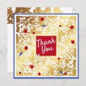  Gold Botanical Paper gehakt Hartelijk dank (Voorkant / Achterkant)