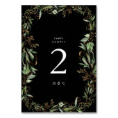 Gold Botanische Eucalyptus Elegant Greenery Black Kaart (Achterkant)