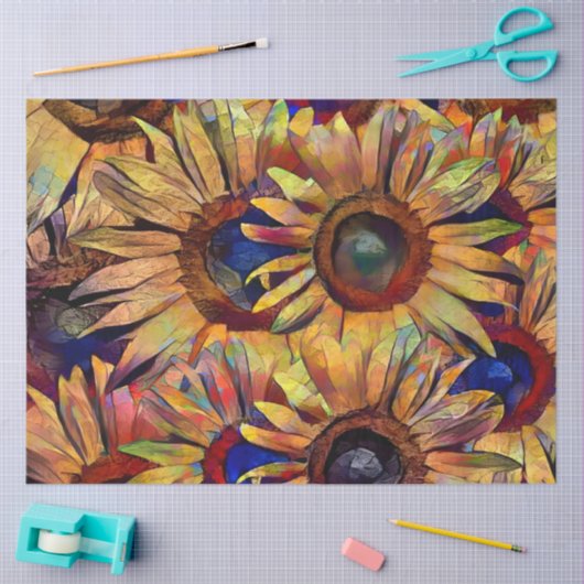 Gold Bouquet Sunflower Collectie Tissuepapier (Craft)