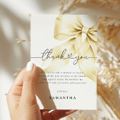 Gold Bow Bridal Shower Thank You Card Bedankkaart