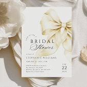 Gold Bow Bruids Douche Uitnodiging