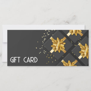 Gold Bow Festive moderne Black boîte cadeau Carte 
