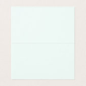 Gold Bow & Greenery Border Mint Wedding Place Card (Inside Unfolded)