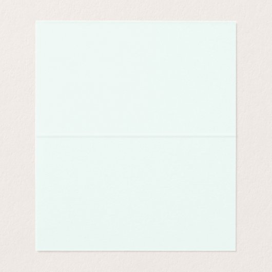 Gold Bow & Greenery Border Mint Wedding Place Card (Inside Unfolded)