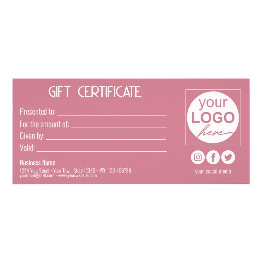 Gold Bow Lovely Pink Heart boîte cadeau Carte cade (Dos)