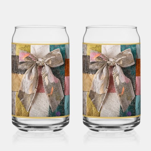 Gold Bow Soda Glass (Verso)