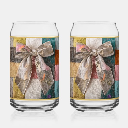 Gold Bow Soda Glass Blikvorm Glas (Voorkant)